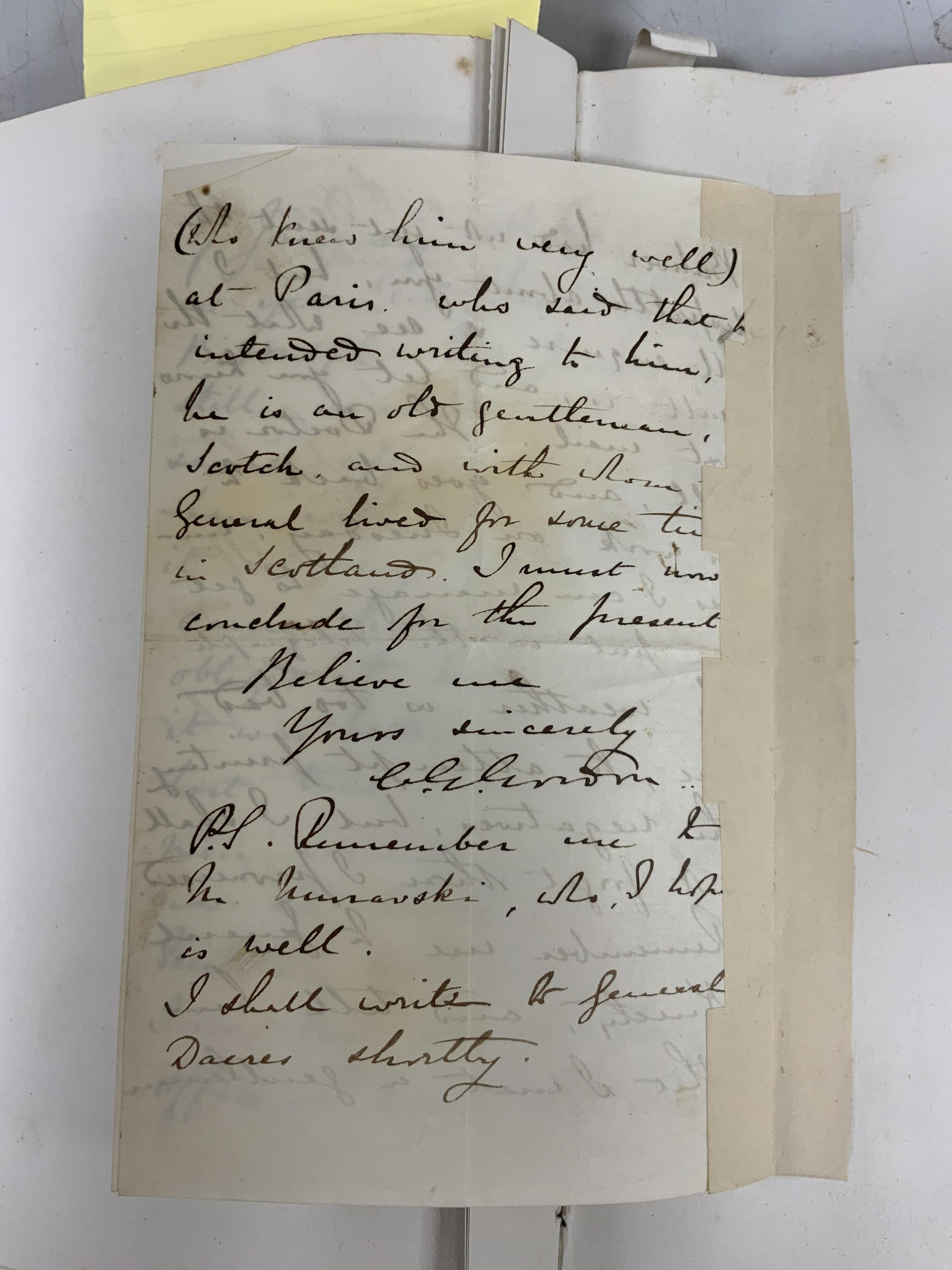 A Victorian autograph book containing a collection of complete letters, partial letters and cut out signatures from leading and influential figures primarily from the second half of the nineteenth century, many of the ex